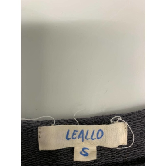 Leallo Pullover Round Neck Gray S Women's A53 - Picture 2 of 6